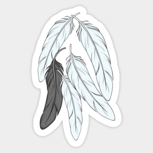 Fallings Feathers Sticker